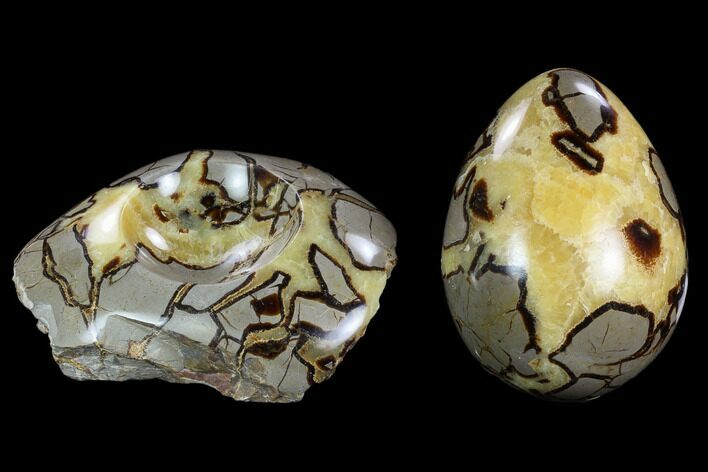 Polished Septarian Egg with Stand - Madagascar #120258